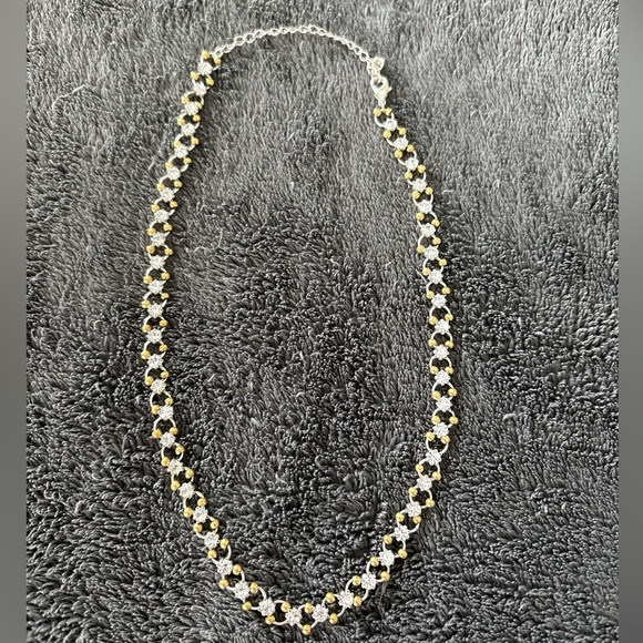 Jewelry - 2/$20 Elegant rhinestone and Gold Beaded Necklace